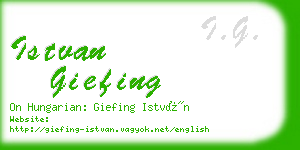 istvan giefing business card